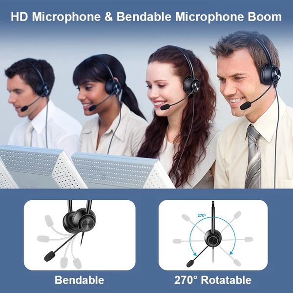 USB Headset With Flexible Microphone USB Headset With Flexible Microphone